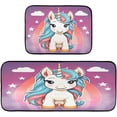 thumbnail image 1 of Coolnut Kitchen Rugs 2 Piece Waterproof Non Slip Kitchen Mat Cute Unicorn Kitchen Rug Set for Sink Office Kitchen Cafe, 19.7"x47.2"+19.7"x27.6" Home Decor Gifts, 1 of 7