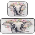 thumbnail image 1 of Coolnut Kitchen Rugs 2 Piece Waterproof Non Slip Kitchen Mat Elephant Kitchen Rug Set for Sink Office Kitchen Cafe, 19.7"x47.2"+19.7"x27.6" Home Decor Gifts, 1 of 7