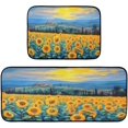 thumbnail image 1 of Coolnut Kitchen Rugs 2 Piece Waterproof Non Slip Kitchen Mat Sunflowers Kitchen Rug Set for Sink Office Kitchen Cafe, 19.7"x47.2"+19.7"x27.6" Home Decor Gifts, 1 of 7