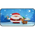 thumbnail image 1 of Coolnut Kitchen Rugs,Cute Santa Non Slip Washable Cushioned Carpets Polyester AntiFatigue Comfort Porch Floor Mat Christmas Decoration 39×20 in, 1 of 6