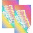 thumbnail image 1 of Coolnut LGBTQ Equality Patterned Hand Towels 2 PCS, Cotton Bath Towel for Drying Face Hands Body Decorative Water Absorbent Lightweight Towels for Bathroom Ktichen Travel Gym, 16"x28", 1 of 6