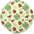 thumbnail image 1 of Coolnut Ladybugs Round Placemats Waterproof Non-Slip Washable Place Mats Polyester Table Mats Set of 4 Heat Resistant for Home Kitchen Holiday Party Home Decor Gifts, 1 of 7