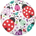 thumbnail image 1 of Coolnut Ladybugs Round Placemats Waterproof Non-Slip Washable Place Mats Polyester Table Mats Set of 6 Heat Resistant for Home Kitchen Holiday Party Home Decor Gifts, 1 of 7