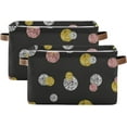 thumbnail image 1 of Coolnut Large Foldable Storage Bin Colourful Sparkle Dot Fabric Storage Baskets Collapsible Decorative Baskets Organizing Basket Bin with PU Handles for Shelves Home Closet-2Pack Decor Gifts, 1 of 7