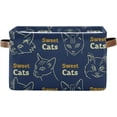 thumbnail image 1 of Coolnut Large Foldable Storage Bin Funny Sweet Cats Fabric Storage Baskets Collapsible Decorative Baskets Organizing Basket Bin with PU Handles for Shelves Home Closet-1Pack Decor Gifts, 1 of 7