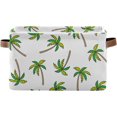 thumbnail image 1 of Coolnut Large Foldable Storage Bin Tropical Palm Trees Fabric Storage Baskets Collapsible Decorative Baskets Organizing Basket Bin with PU Handles for Shelves Home Closet-1Pack Decor Gifts, 1 of 7
