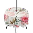 thumbnail image 1 of Coolnut Lavender Flower 60" Round Tablecloth with Zipper Umbrella Hole, Washable Spillproof Table Cloth Decorative for Picnic,Camping,Indoor and Outdoor, 1 of 7