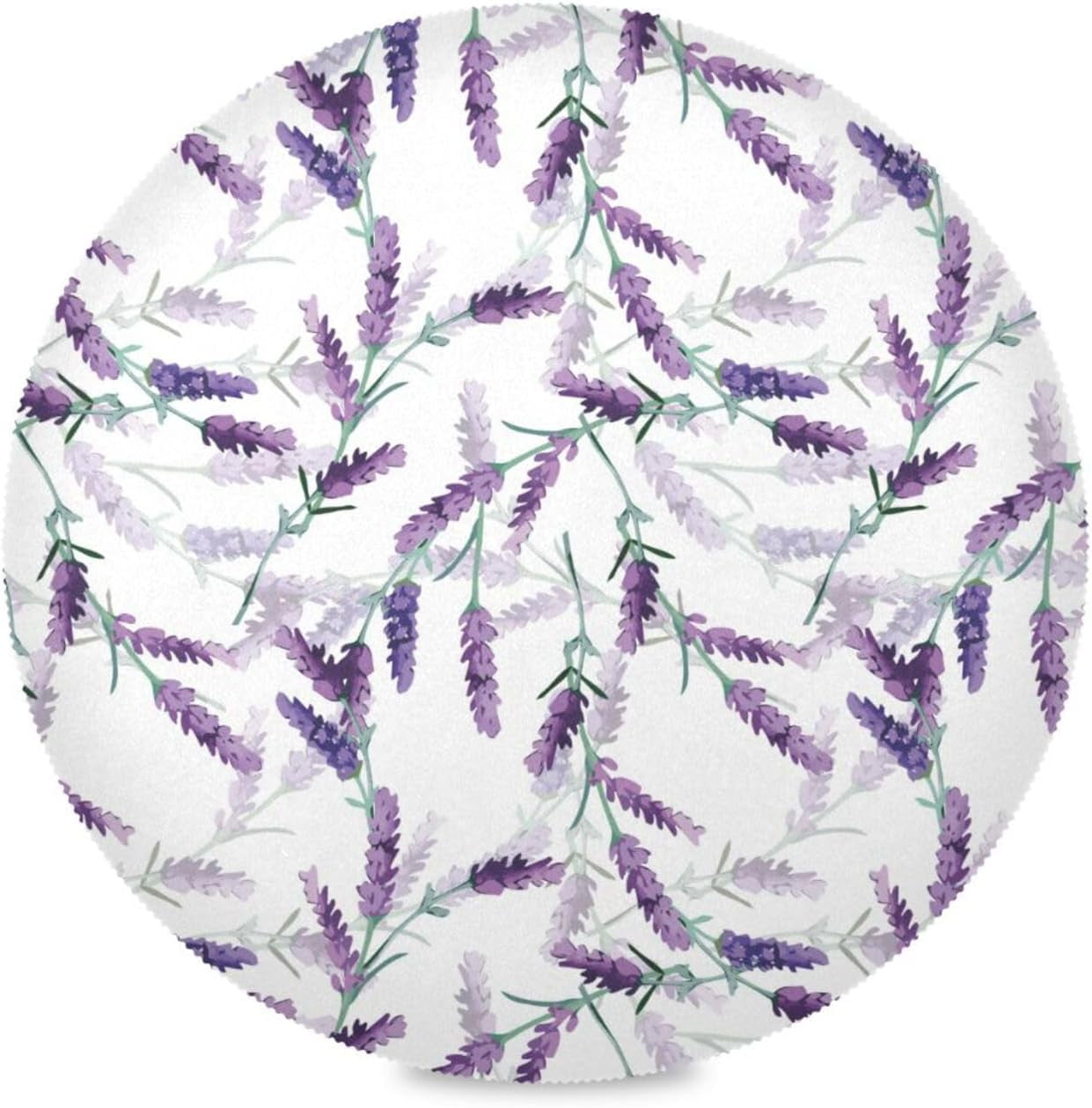 Coolnut Lavender Round Placemats Set of 1,NonSlip Heat Resistant
