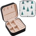 thumbnail image 1 of Coolnut Leather Jewelry Box Cartoon Christmas Tree Portable Mini Jewelry Storage Bag for Travel, Small Ring Case Earrings Organizer Necklaces Box for Women Girls Women Gifts, 1 of 7