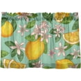 thumbnail image 1 of Coolnut Lemon Kitchen Curtains 2 Panels, UV Protected Tier Curtains Half Window Curtains Kitchen Tiers for Guest Room Bathroom Sink Laundry Room Basement,24 x 27 Inch, 1 of 6