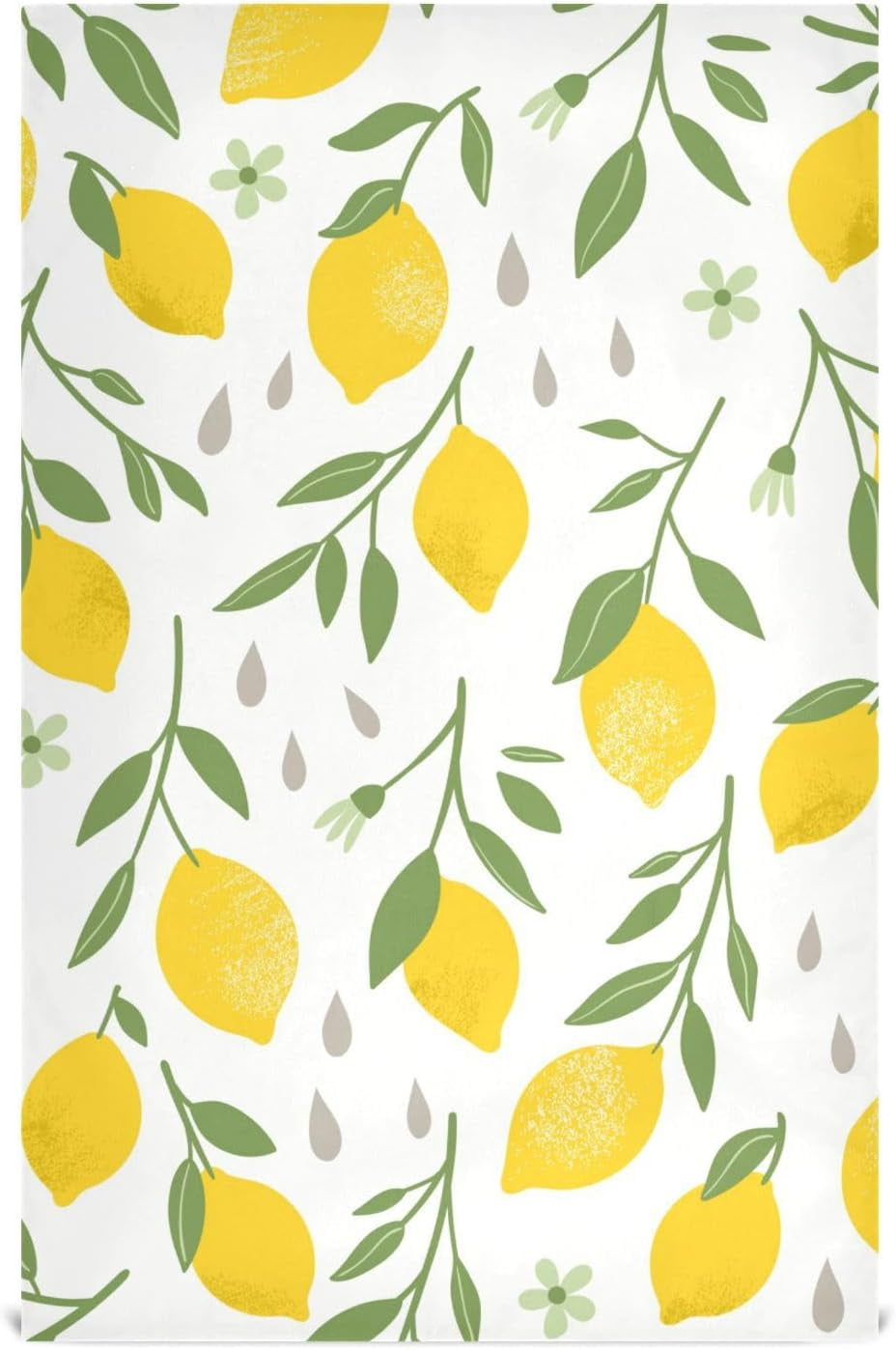 Coolnut Lemon Kitchen Dish Towel Set of 4, Soft Absorbent Drying