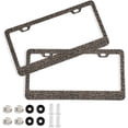 thumbnail image 1 of Coolnut Leopard Print Cheetah Animal License Plate Frames for Women Men 2 Pcs Personalized Car License Plate Holder with Screw Caps, Elliptical Hole, 1 of 7