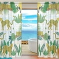thumbnail image 1 of Coolnut Leopards in Jungle Semi Sheer Curtains Window Voile Drapes Panels Treatment-55x84in for Living Room Bedroom Kids Room, 2 Pieces, 1 of 4