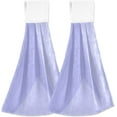thumbnail image 1 of Coolnut Light Periwinkle Kitchen Towels 2 Pcs, Soft Absorbent Hand Towels with Hanging Loop, Tie Towels for Bathroom Farmhouse Housewarming, 1 of 7