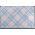 thumbnail image 1 of Coolnut Lightweight Carpet Mats, 31 x 20 inches Area Soft Rugs Floor Mat Doormat Decoration for Rooms Entrance Blue Pink Tartan, 1 of 6