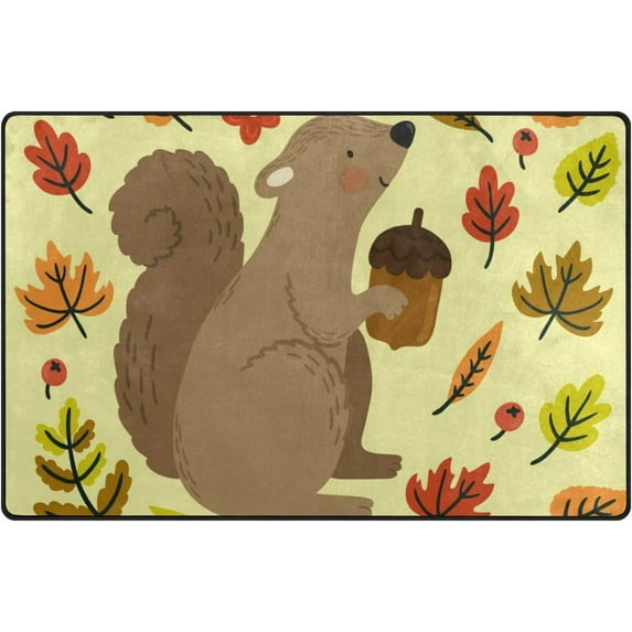 Coolnut Lightweight Carpet Mats, 31 x 20 inches Area Soft Rugs Floor Mat Doormat Decoration for Rooms Entrance Give Thanks Pattern