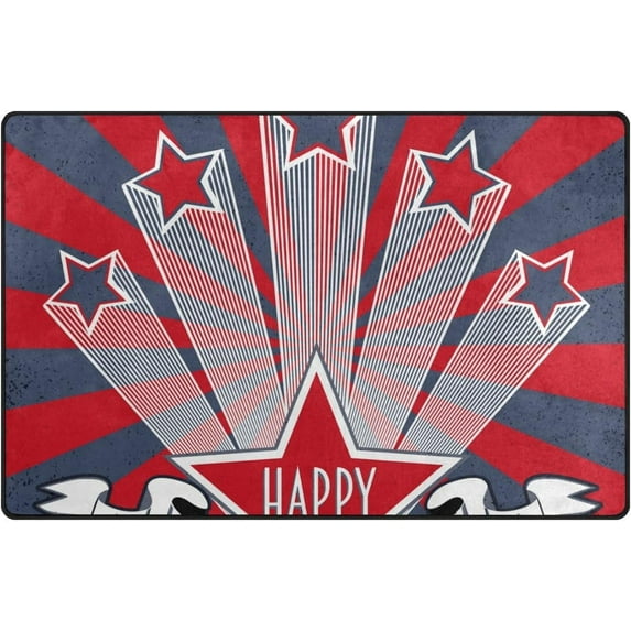 Coolnut Lightweight Carpet Mats, 31 x 20 inches Area Soft Rugs Floor Mat Doormat Decoration for Rooms Entrance Happy Memorial Day Background