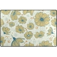 thumbnail image 1 of Coolnut Lightweight Carpet Mats, 31 x 20 inches Area Soft Rugs Floor Mat Doormat Decoration for Rooms Entrance Leaves and Cosmos Flowers, 1 of 6