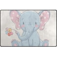 thumbnail image 1 of Coolnut Lightweight Carpet Mats, 31 x 20 inches Area Soft Rugs Floor Mat Doormat Decoration for Rooms Entrance Little Elephant, 1 of 6