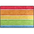 thumbnail image 1 of Coolnut Lightweight Carpet Mats, 31 x 20 inches Area Soft Rugs Floor Mat Doormat Decoration for Rooms Entrance Rainbow Stripes, 1 of 6