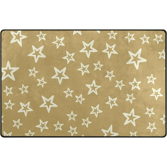 Coolnut Lightweight Carpet Mats, 31 x 20 inches Area Soft Rugs Floor Mat Doormat Decoration for Rooms Entrance Random Stars Pattern