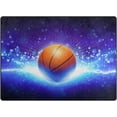 thumbnail image 1 of Coolnut Lightweight Carpet Mats, 5'3" x 4' Area Soft Rugs, Floor Mat Rug Home Decoration for Kids Room Living Room, 63"x 48" Basketball with Light, 1 of 6