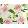 thumbnail image 1 of Coolnut Lightweight Carpet Mats, 5'3" x 4' Area Soft Rugs, Floor Mat Rug Home Decoration for Kids Room Living Room, 63"x 48" Pink Madonna Lily, 1 of 6