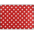 thumbnail image 1 of Coolnut Lightweight Carpet Mats, 5'3" x 4' Area Soft Rugs, Floor Mat Rug Home Decoration for Kids Room Living Room, 63"x 48" White Polka Dot On Red, 1 of 6