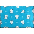 thumbnail image 1 of Coolnut Lightweight Non Slip Carpet Mats 60 x 39 inch (5'x 3'3"), Area Soft Rugs Floor Mat Rug Decoration for Kids Room Living Room Animal Playing Blue Pattern, 1 of 6