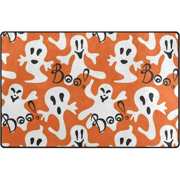 Coolnut Lightweight Non Slip Carpet Mats 60 x 39 inch (5'x 3'3"), Area Soft Rugs Floor Mat Rug Decoration for Kids Room Living Room Halloween Holiday Pattern