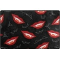 thumbnail image 1 of Coolnut Lightweight Non Slip Carpet Mats 60 x 39 inch (5'x 3'3"), Area Soft Rugs Floor Mat Rug Decoration for Kids Room Living Room Halloween Smiling Vampire Lips, 1 of 6
