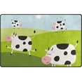 thumbnail image 1 of Coolnut Lightweight Non Slip Carpet Mats 60 x 39 inch (5'x 3'3"), Area Soft Rugs Floor Mat Rug Decoration for Kids Room Living Room Cows On Grass, 1 of 6