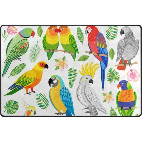Coolnut Lightweight Soft Area Rugs 31x20 Inch, Beautiful Parrot Floor Mat Doormat for for Rooms Entrance Hardwood Floor Living Room 2'7" x 1'8") Nursery Rugs