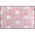 thumbnail image 1 of Coolnut Lightweight Soft Area Rugs 31x20 Inch, Bunny Seamless Pattern Floor Mat Doormat for for Rooms Entrance Hardwood Floor Living Room 2'7" x 1'8"） Nursery Rugs, 1 of 6