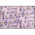 thumbnail image 1 of Coolnut Lightweight Soft Area Rugs 31x20 Inch, Colorful Music Notes Floor Mat Doormat for for Rooms Entrance Hardwood Floor Living Room 2'7" x 1'8"） Nursery Rugs, 1 of 6