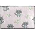 thumbnail image 1 of Coolnut Lightweight Soft Area Rugs 31x20 Inch, Cute Baby Raccoons Floor Mat Doormat for for Rooms Entrance Hardwood Floor Living Room 2'7" x 1'8"） Nursery Rugs, 1 of 6