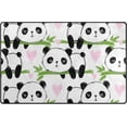 thumbnail image 1 of Coolnut Lightweight Soft Area Rugs 31x20 Inch, Cute Pandas Bamboo Floor Mat Doormat for for Rooms Entrance Hardwood Floor Living Room 2'7" x 1'8"） Nursery Rugs, 1 of 6