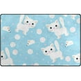 thumbnail image 1 of Coolnut Lightweight Soft Area Rugs 31x20 Inch, Funny Cartoon Kitten Floor Mat Doormat for for Rooms Entrance Hardwood Floor Living Room 2'7" x 1'8"） Nursery Rugs, 1 of 6