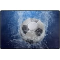 thumbnail image 1 of Coolnut Lightweight Soft Area Rugs 60 x 39 inch (5'x 3'3"), Football in Splashing Water Floor Mat for Kids Playing Room Hardwood Floor Living Room Nursery Rugs, 1 of 6