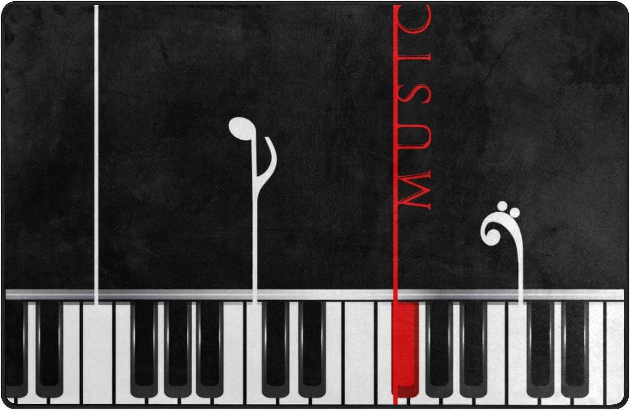 Piano Print Pattern Floor Mat