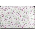 thumbnail image 1 of Coolnut Lightweight Soft Area Rugs 60 x 39 inch (5'x 3'3"), Sweet Peas Watercolor Flowers Floor Mat for Kids Playing Room Hardwood Floor Living Room Nursery Rugs, 1 of 6