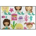 thumbnail image 1 of Coolnut Lightweight Soft Area Rugs 60 x 39 inch (5'x 3'3"), Various Mermaids Floor Mat for Kids Playing Room Hardwood Floor Living Room Nursery Rugs, 1 of 6