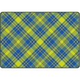 thumbnail image 1 of Coolnut Lightweight Soft Area Rugs 60x39 inch, Yellow Argyle Plaid Tartan Texture Floor Carpet Mat for Kids Playing Room Hardwood Floor Living Room, 1 of 6