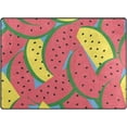 thumbnail image 1 of Coolnut Lightweight Soft Area Rugs, 80 x 58 inch（6'8" x 4'10"） Watermelon Slices Floor Mat for Kids Playing Room Hardwood Floor Living Room Nursery Rugs, 1 of 6