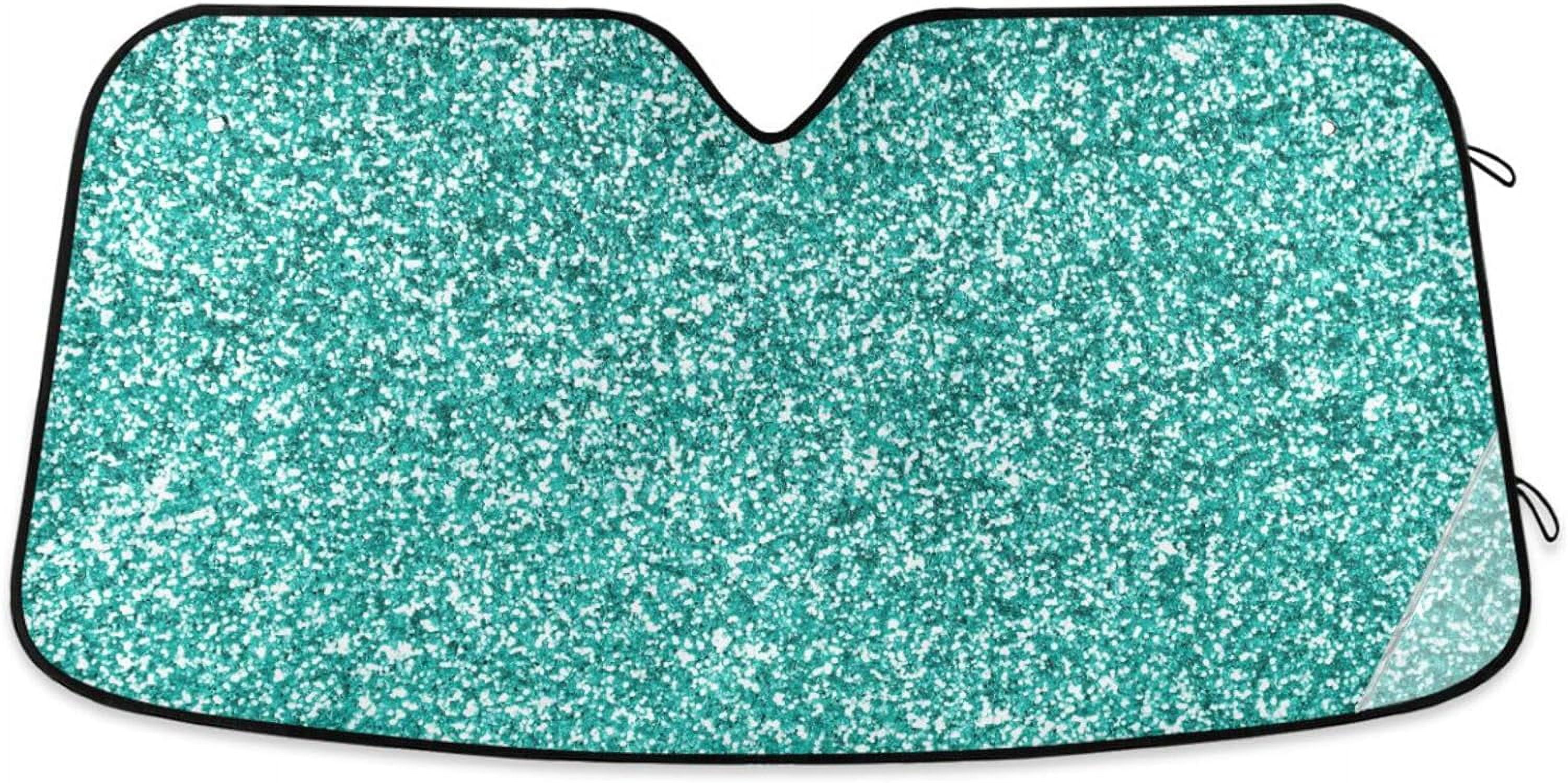 Coolnut Lime Green Glitter Texture Car Windshield Sun Shade,Foldable
