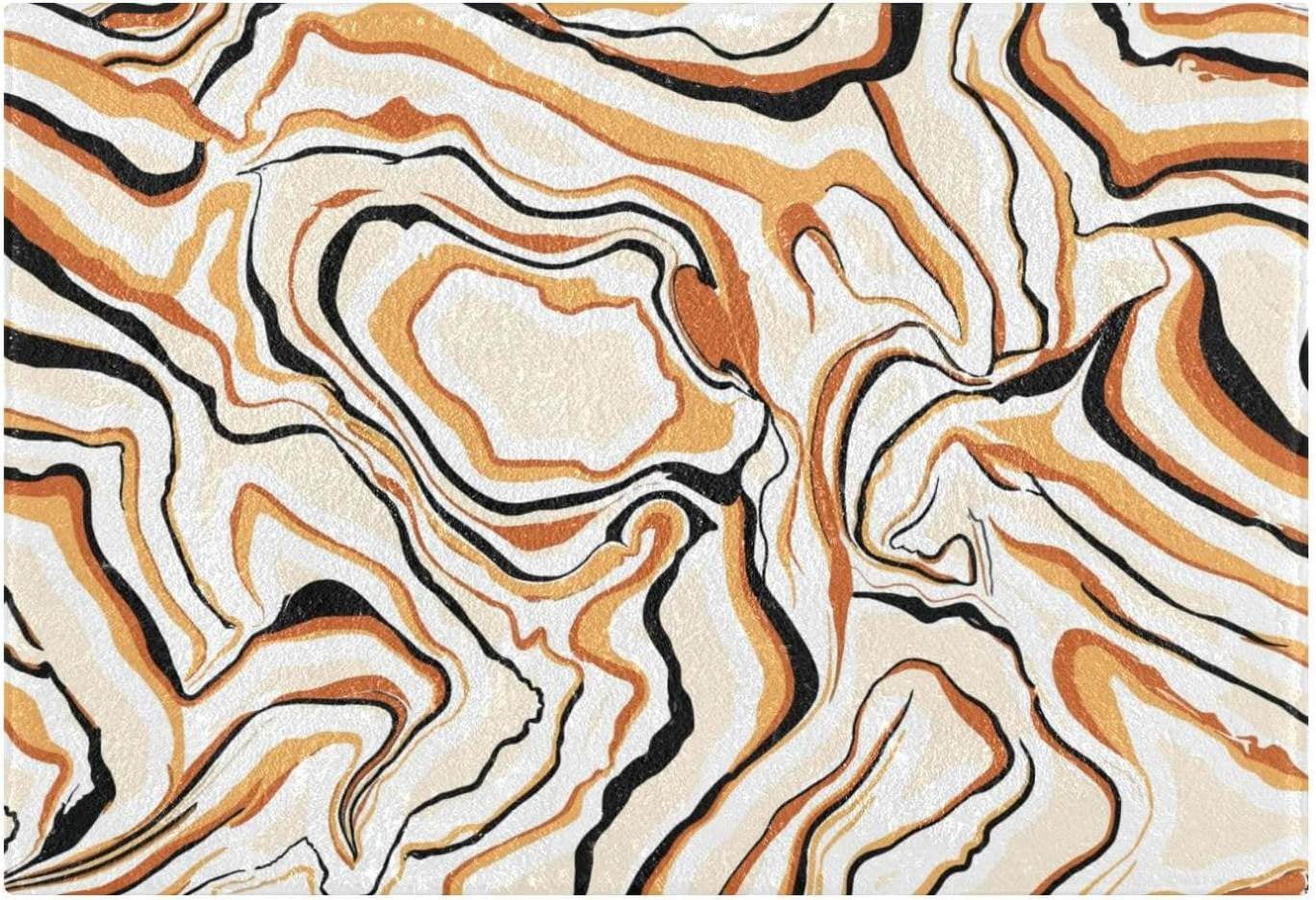 Coolnut Liquid Marble AntiSlip Ultra Absorbent Durable Bath Rug with Rubber Backing,24"x16