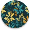 thumbnail image 1 of Coolnut Little Leave Flowers Round Cup Coaster with Ceramic Stone and Cork Base 2PCS, Absorbent Cup Mats, Cup Protection Mat for Home, Kitchen and Bar83 Home Decor Gifts, 1 of 6