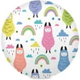 thumbnail image 1 of Coolnut Llama Round Placemats Waterproof Non-Slip Washable Place Mats Polyester Table Mats Set of 1 Heat Resistant for Home Kitchen Holiday Party Home Decor Gifts, 1 of 7