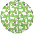 thumbnail image 1 of Coolnut Llama Round Placemats Waterproof Non-Slip Washable Place Mats Polyester Table Mats Set of 4 Heat Resistant for Home Kitchen Holiday Party Home Decor Gifts, 1 of 7