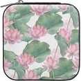 thumbnail image 1 of Coolnut Lotus Waterlily Jewelry Box for Women Girls PU Leather Jewelry Organizer Portable Travel Jewelry Case for Small Ring Earring Necklace Women Gifts, 1 of 7